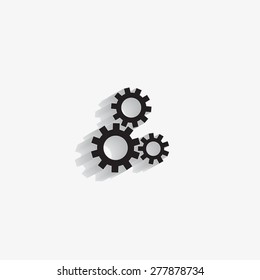 Flat icon of gears