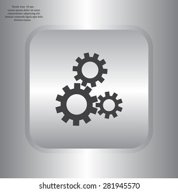 Flat icon of gears