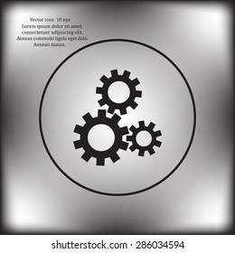 Flat icon of gears