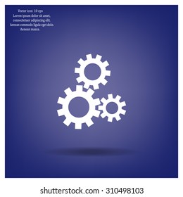 Flat icon of gears