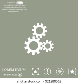 Flat icon of gears