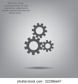 Flat icon of gears