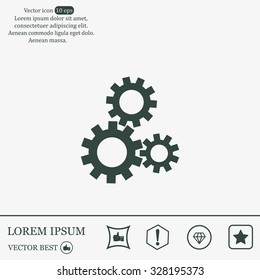 Flat icon of gears