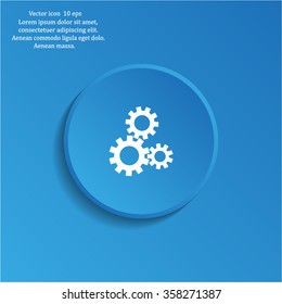 Flat icon of gears