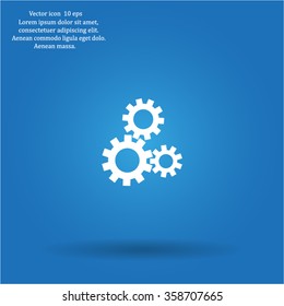 Flat icon of gears