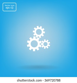 Flat icon of gears