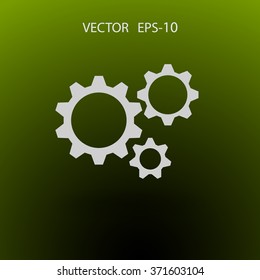 Flat icon of gears