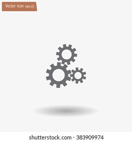 Flat icon of gears