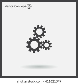 Flat icon of gears