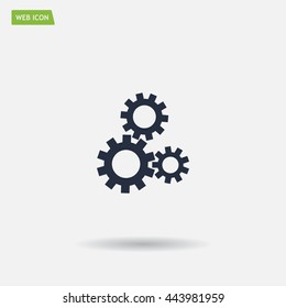 Flat icon of gears