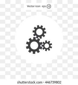 Flat icon of gears