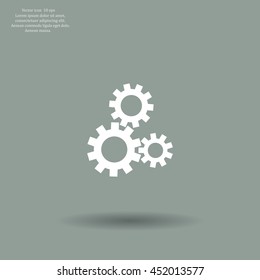 Flat icon of gears