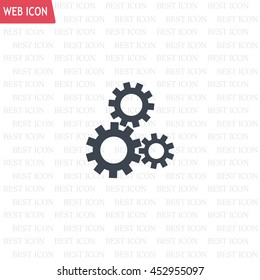 Flat icon of gears