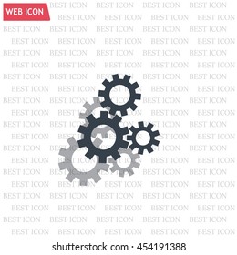 Flat icon of gears