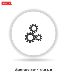 Flat icon of gears