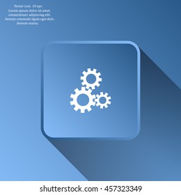 Flat icon of gears