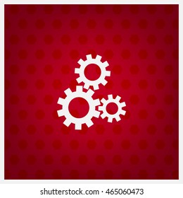 Flat icon of gears