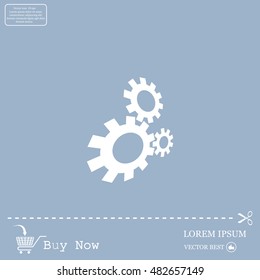 Flat icon of gears