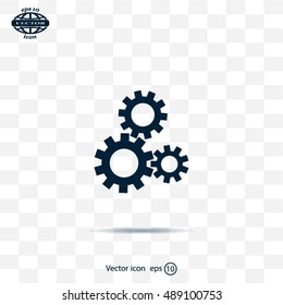 Flat icon of gears