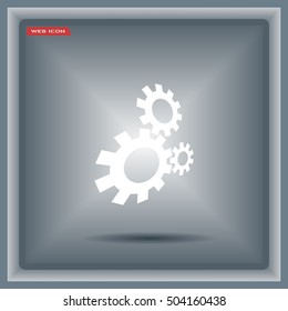 Flat icon of gears