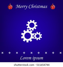 Flat icon of gears