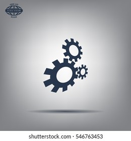 Flat icon of gears