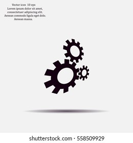 Flat icon of gears