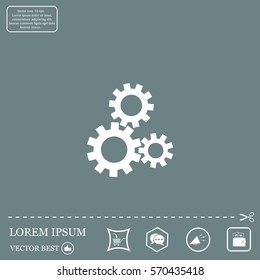 Flat icon of gears