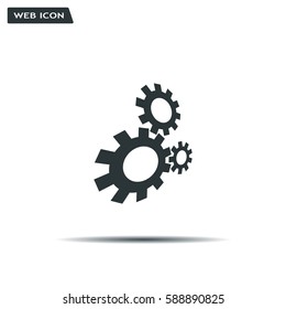 Flat icon of gears