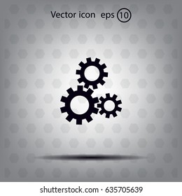 Flat icon of gears