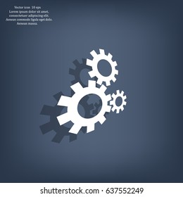 Flat icon of gears
