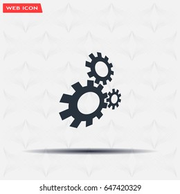 Flat icon of gears