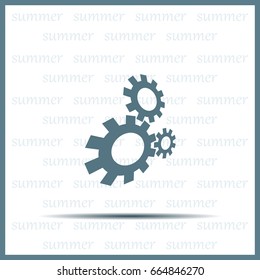Flat icon of gears