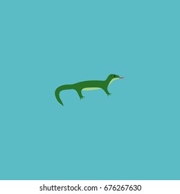 Flat Icon Gecko Element. Vector Illustration Of Flat Icon Reptile  Isolated On Clean Background. Can Be Used As Gecko, Reptile And Reptilian Symbols.