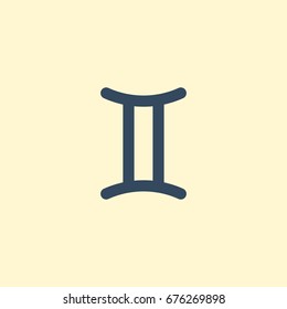Flat Icon Gemini Element. Vector Illustration Of Flat Icon Twins Isolated On Clean Background. Can Be Used As Gemini, Twins And Zodiac Symbols.