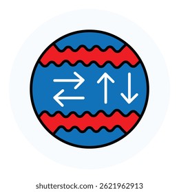 Flat Icon of Geological Earth Structure and vector icon design