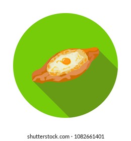 flat icon of Georgian khachapuri in vector format