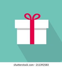 regalo de icono plano