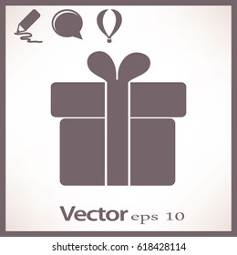 Flaches Symbol. Geschenkbox.