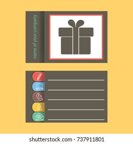 Flat icon. Gift box.