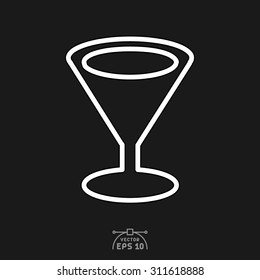 Flat icon of Glass.