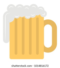 
Flat icon of a glass of beer 
