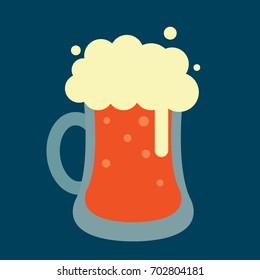 Flat icon Glass Drink. Vector illustration