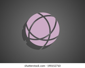 Flaches Symbol für den Globus
