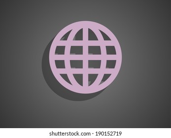 Icono plano del globo terráqueo