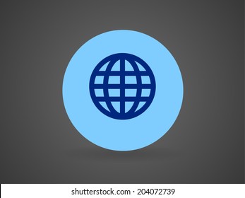 Flat icon of globe