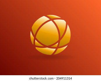 Flat icon of globe