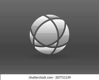 Flaches Symbol für den Globus