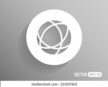 Flat icon of globe
