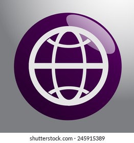 Flat icon of globe